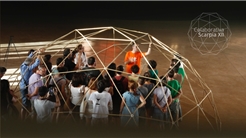 Construcción de cúpula geodésica basada en bambú e impresión 3D