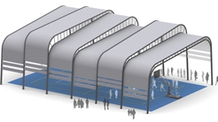 Cubrición de pista deportiva en La Línea de la Concepción (Cádiz) - ummoestudio