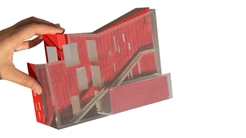 La Casa Roja. 1ºpremio Concurso de Ideas para la redacción de proyectos de edificación en el Barrio de San Antón. Patronato Municipal de la Vivienda de Alicante