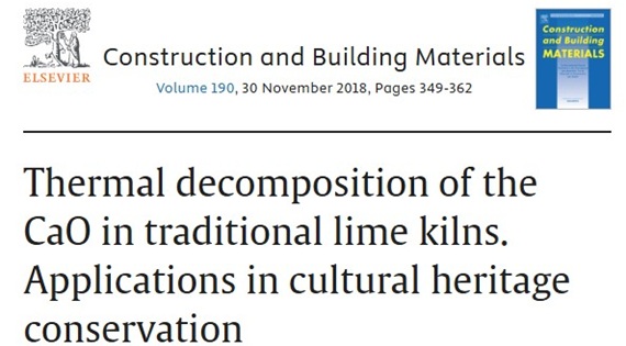 Thermal decomposition of the CaO in traditional lime kilns. Applications in cultural heritage conservation